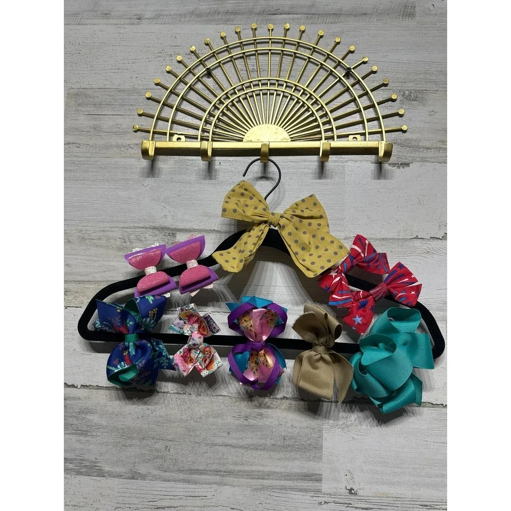 Lot of 10 Hair Bows - Bows on Alligator Clips‎ - Good Used Condition